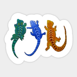 Colorful Lizards Sticker